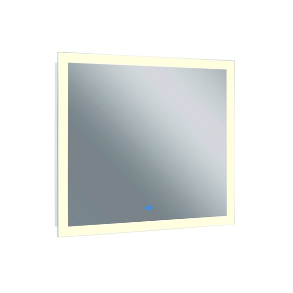 CWI Lighting Abigail Rectangular Mirror with LED Light - 40-in x 36-in - Matte White