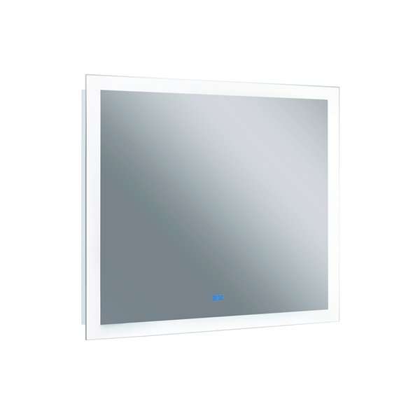 CWI Lighting Abigail Rectangular Mirror with LED Light - 40-in x 36-in - Matte White