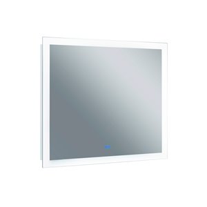 CWI Lighting Abigail Rectangular Mirror with LED Light - 40-in x 36-in - Matte White