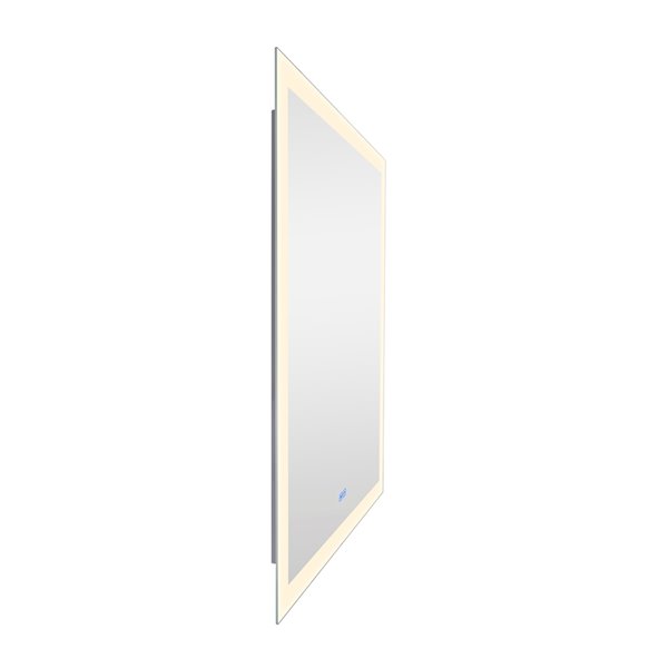 CWI Lighting Abigail Rectangular Mirror with LED Light - 30-in x 36-in - Matte White