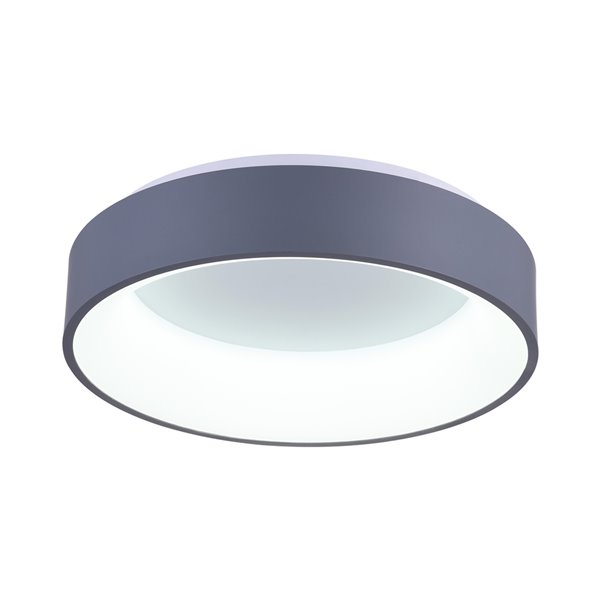 CWI Lighting Arenal Round Flush-Mount Light - LED - White and Grey