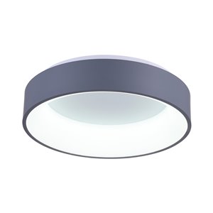 CWI Lighting Arenal Round Flush-Mount Light - LED - White and Grey