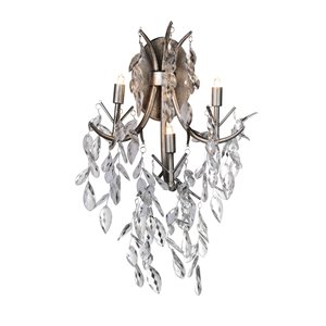 CWI Lighting Napan 3-Light Wall Sconce with Silver Mist Finish