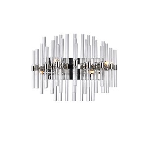 CWI Lighting Miroir 4-Light Vanity Light with Polished Nickel Finish