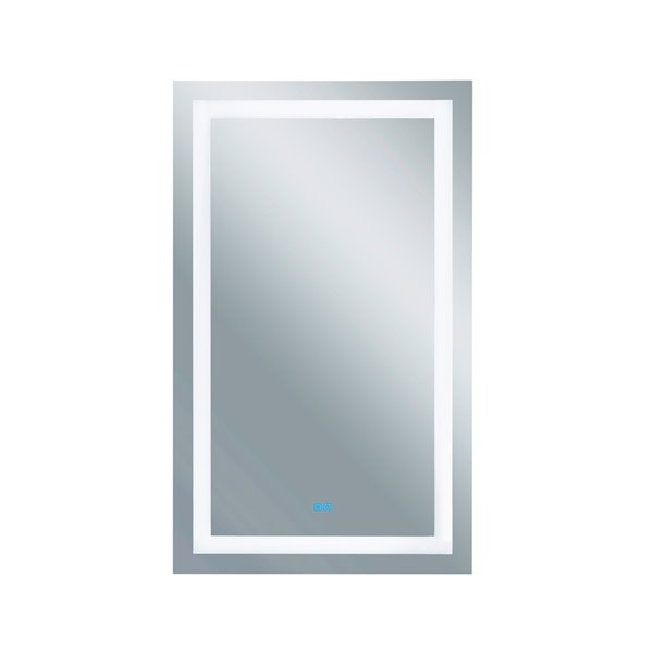 CWI Lighting Abril Rectangular Mirror with LED Light - 30-in x 49-in - Matte White