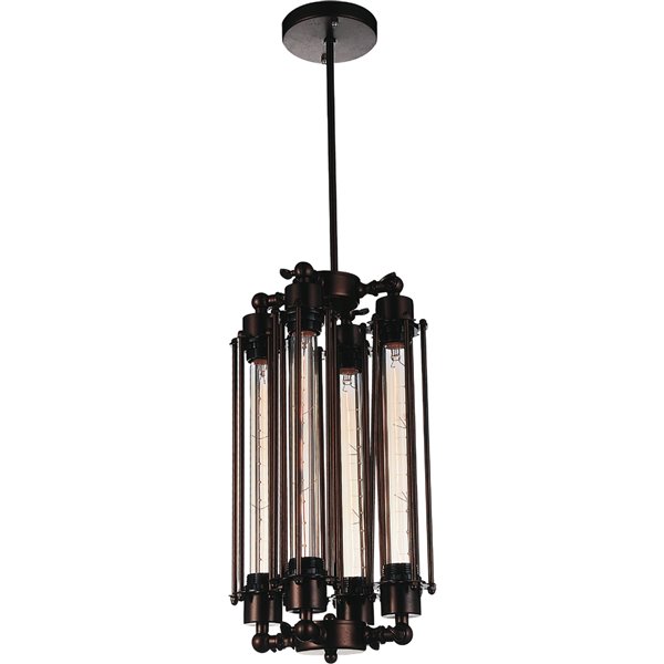 CWI Lighting Kiera Mini Pendant Light - 4-Light - Chocolate