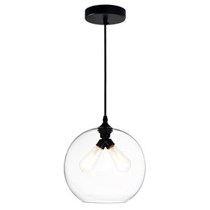 CWI Lighting Glass Mini Pendant Light - 2-Light - Transparent