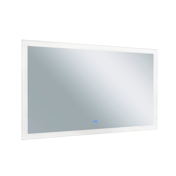 CWI Lighting Abigail Rectangular Mirror with LED Light - 58-in x 36-in - Matte White