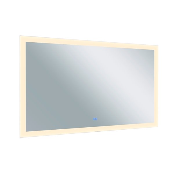 CWI Lighting Abigail Rectangular Mirror with LED Light - 58-in x 36-in - Matte White