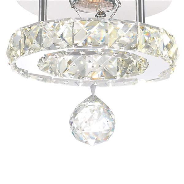 CWI Lighting Ring LED Flush-Mount Light with Chrome Finish - Round