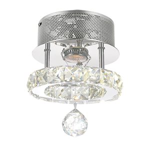 CWI Lighting Ring LED Flush-Mount Light with Chrome Finish - Round