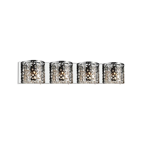 CWI Lighting Bubbles Vanity Light with Chrome Finish - 4-Light - 34-in x 34-in x 6-in