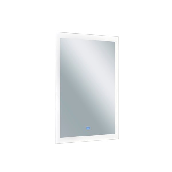 CWI Lighting Abigail Rectangular Mirror with LED Light - 30-in x 49-in - Matte White