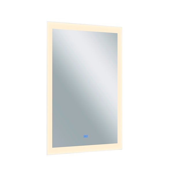 CWI Lighting Abigail Rectangular Mirror with LED Light - 30-in x 49-in - Matte White