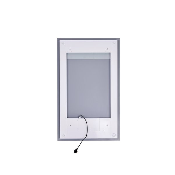 CWI Lighting Abigail Rectangular Mirror with LED Light - 30-in x 49-in - Matte White