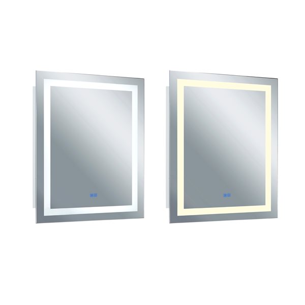 CWI Lighting Abigail Rectangular Mirror with LED Light - 40-in - Matte White