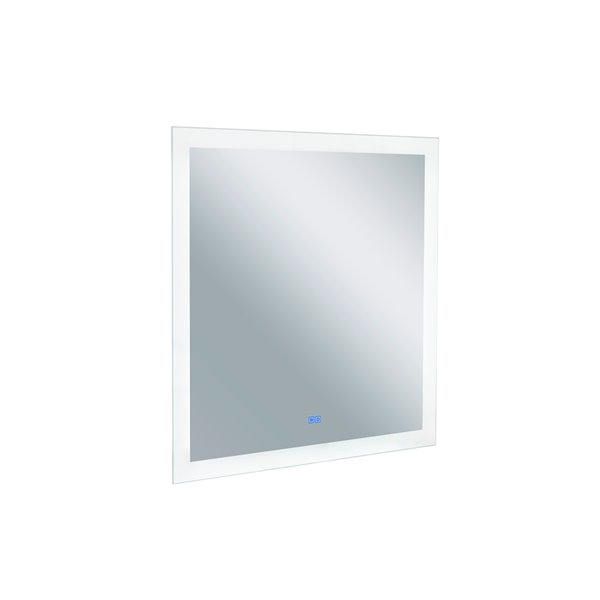 CWI Lighting Abigail Sqaure Mirror with LED Light - 36-in - Matte White