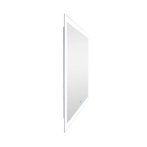 CWI Lighting Abigail Sqaure Mirror with LED Light - 36-in - Matte White