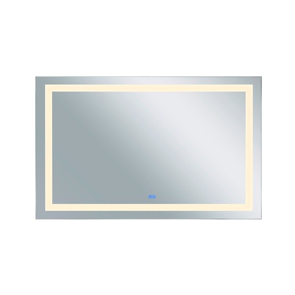 CWI Lighting Abril Rectangular Mirror with LED Light - 70-in x 36-in - Matte White