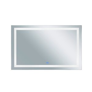 CWI Lighting Abril Rectangular Mirror with LED Light - 70-in x 36-in - Matte White