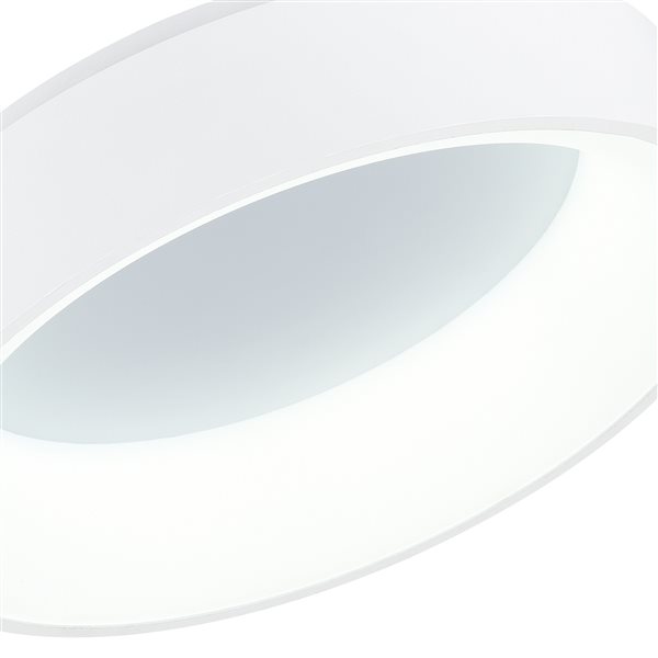 CWI Lighting Arenal Round Flush-Mount Light - LED - Grey and White