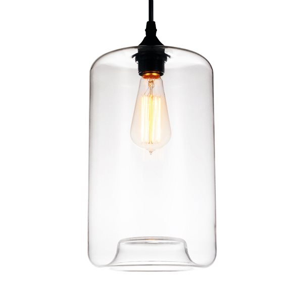 CWI Lighting Glass Mini Pendant Light - 1-Light - Clear