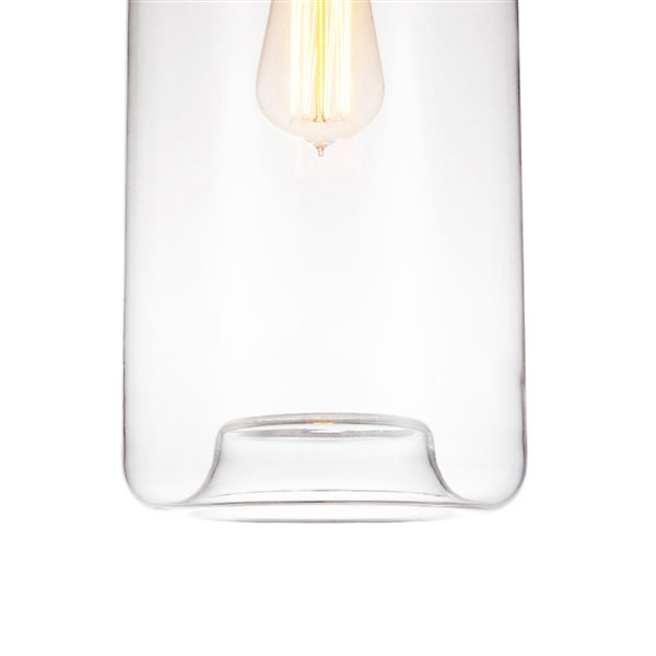 CWI Lighting Glass Mini Pendant Light - 1-Light - Clear