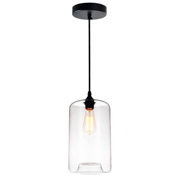 CWI Lighting Glass Mini Pendant Light - 1-Light - Clear