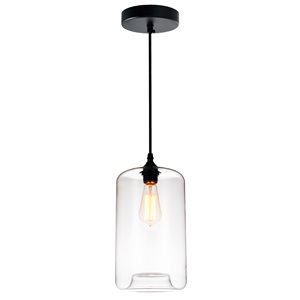 CWI Lighting Glass Mini Pendant Light - 1-Light - Clear