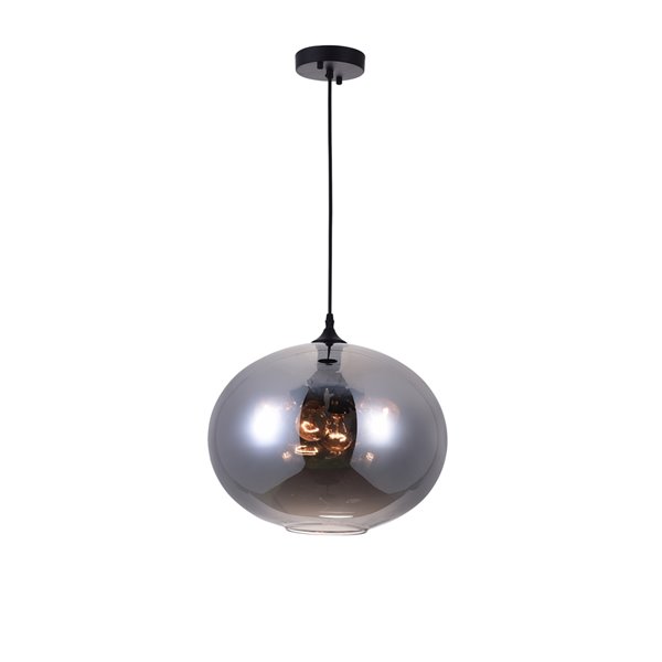 CWI Lighting Glass Pendant Light - 4-Light - Transparent Smoke