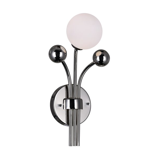 CWI Lighting Element 1-Light Wall Sconce with Polished Nickel Finish