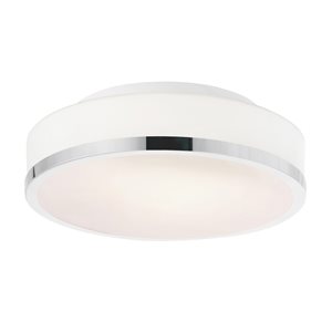 CWI Lighting Frosted Flush-Mount Light - 2-Light - Satin Nickel