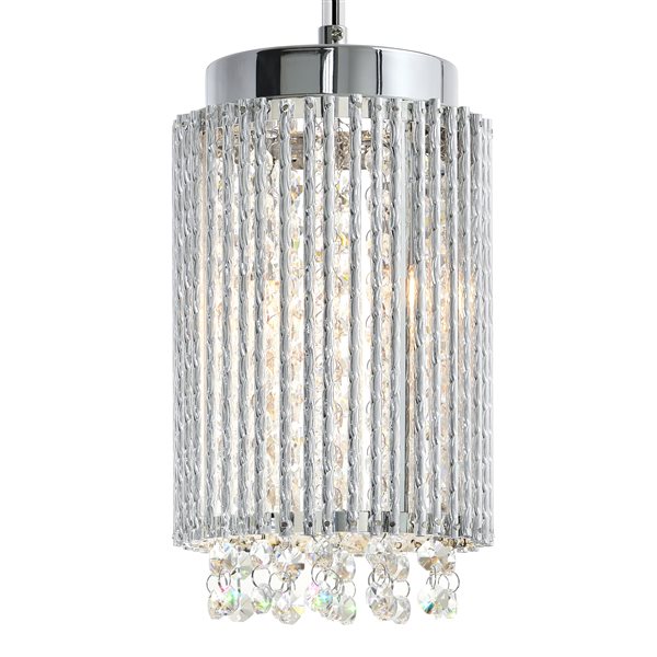 CWI Lighting Claire Mini Pendant Light - 2-Light - Chrome