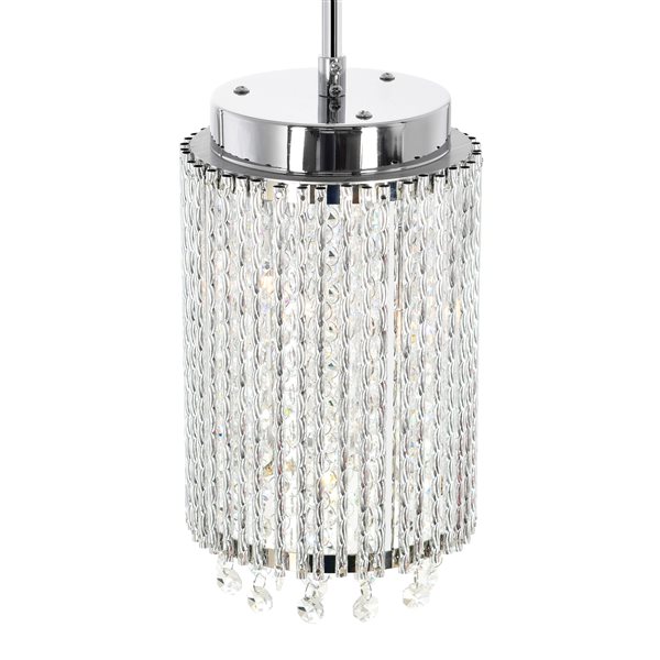 CWI Lighting Claire Mini Pendant Light - 2-Light - Chrome