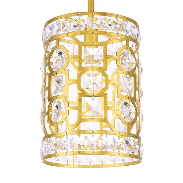 CWI Lighting Belinda Pendant Light - 1-Light - Champagne