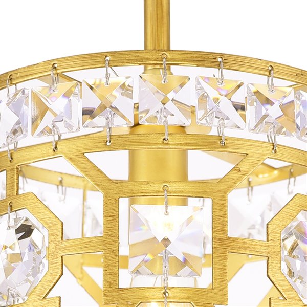 CWI Lighting Belinda Pendant Light - 1-Light - Champagne