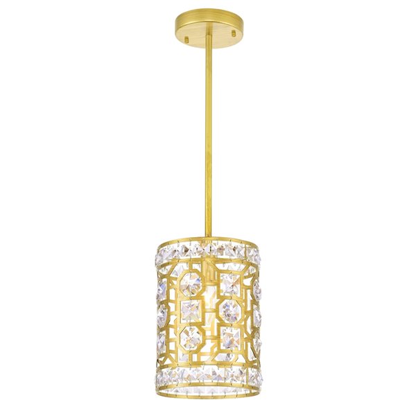 CWI Lighting Belinda Pendant Light - 1-Light - Champagne