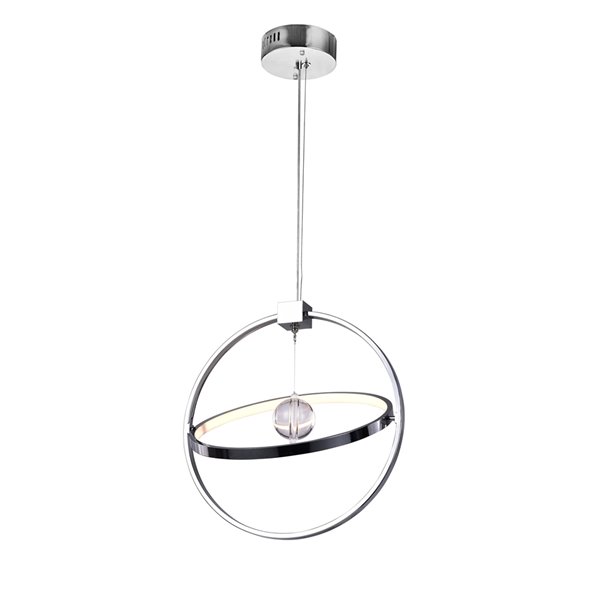 CWI Lighting Colette LED Chandelier with Chrome Finish - 8-in x 18-in