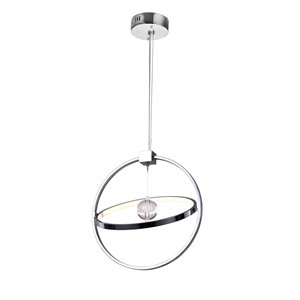 CWI Lighting Colette LED Chandelier with Chrome Finish - 8-in x 18-in