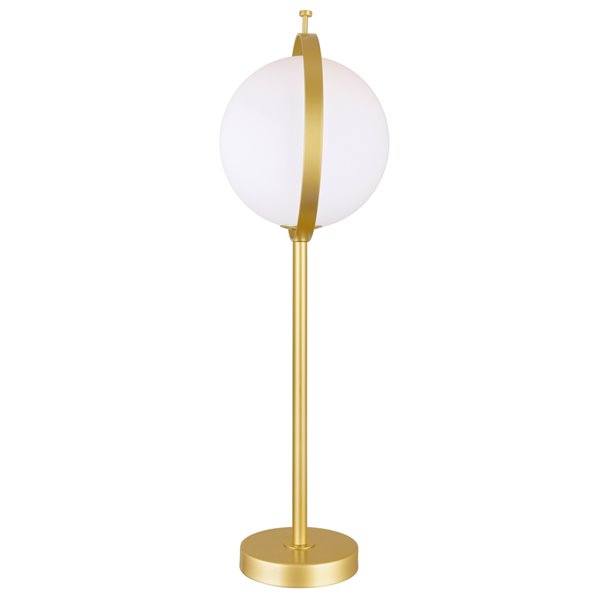 CWI Lighting Da Vinci 1-Light Table Lamp with Brass Finish  - 25-in