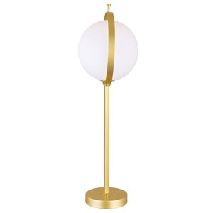 CWI Lighting Da Vinci 1-Light Table Lamp with Brass Finish  - 25-in