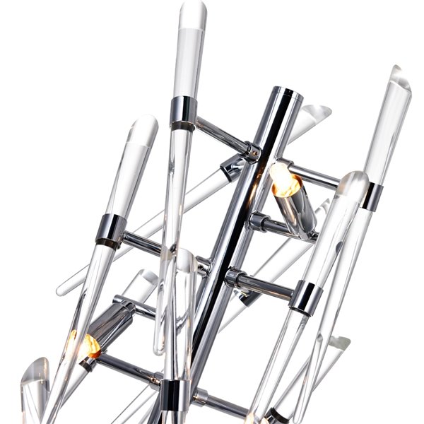 CWI Lighting Icicle 3-Light Table Lamp with Chrome Finish