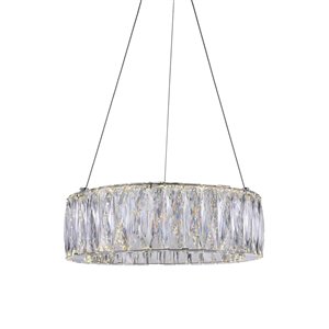 CWI Lighting Juno LED  Chandelier with Chrome finish - 28-in x 5-in