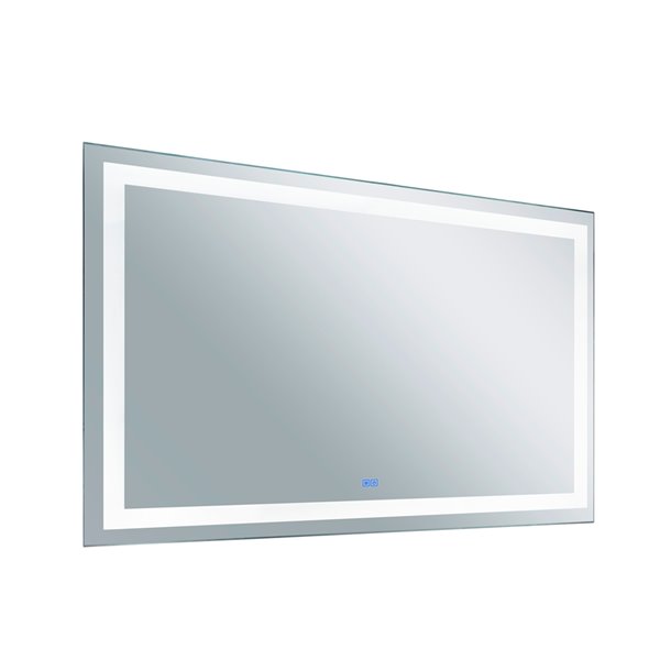 CWI Lighting Abril Rectangular Mirror with LED Light - 58-in x 36-in - Matte White