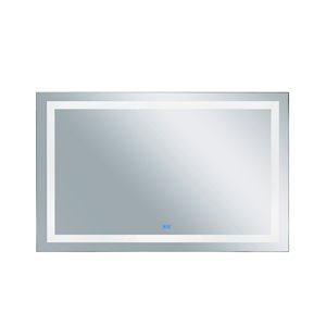 CWI Lighting Abril Rectangular Mirror with LED Light - 58-in x 36-in - Matte White