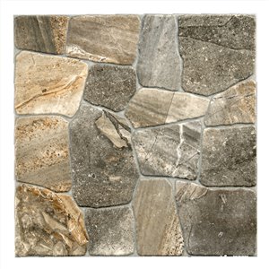 Tuile porcelaine Mono Serra 17 po x 17 po Collage Alpine Stone 14.33 pi2 / boite