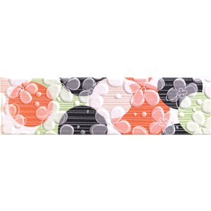 Mono Serra Ceramic Tile 4-in x 16-in Bulevar Flores Naranja 11.11 sq.ft. / case (25 pcs / case)