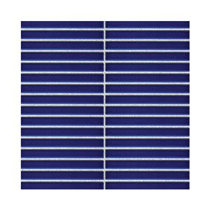 Mono Serra Group Ceramic Mosaic 12-in x 12-in Strips Blue 13 sq.ft. / case (13 pcs / case)