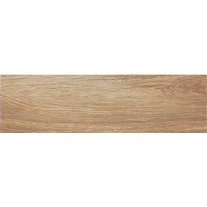 Tuile porcelaine Mono Serra 7 po x 24 po Chene Brun 19.38 pi2 / boite (16 mcx / boite)
