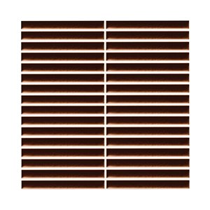 Mono Serra Group Ceramic Mosaic 12-in x 12-in Strips Chocolate 13 sq.ft. / case (13 pcs / case)